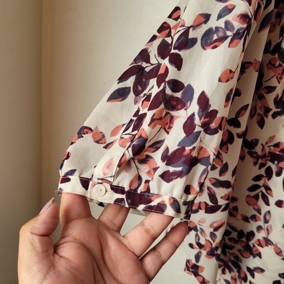 NYDJ 3/4 Sleeve Button Up Pleat Back Tunic - Picture 3 of 7